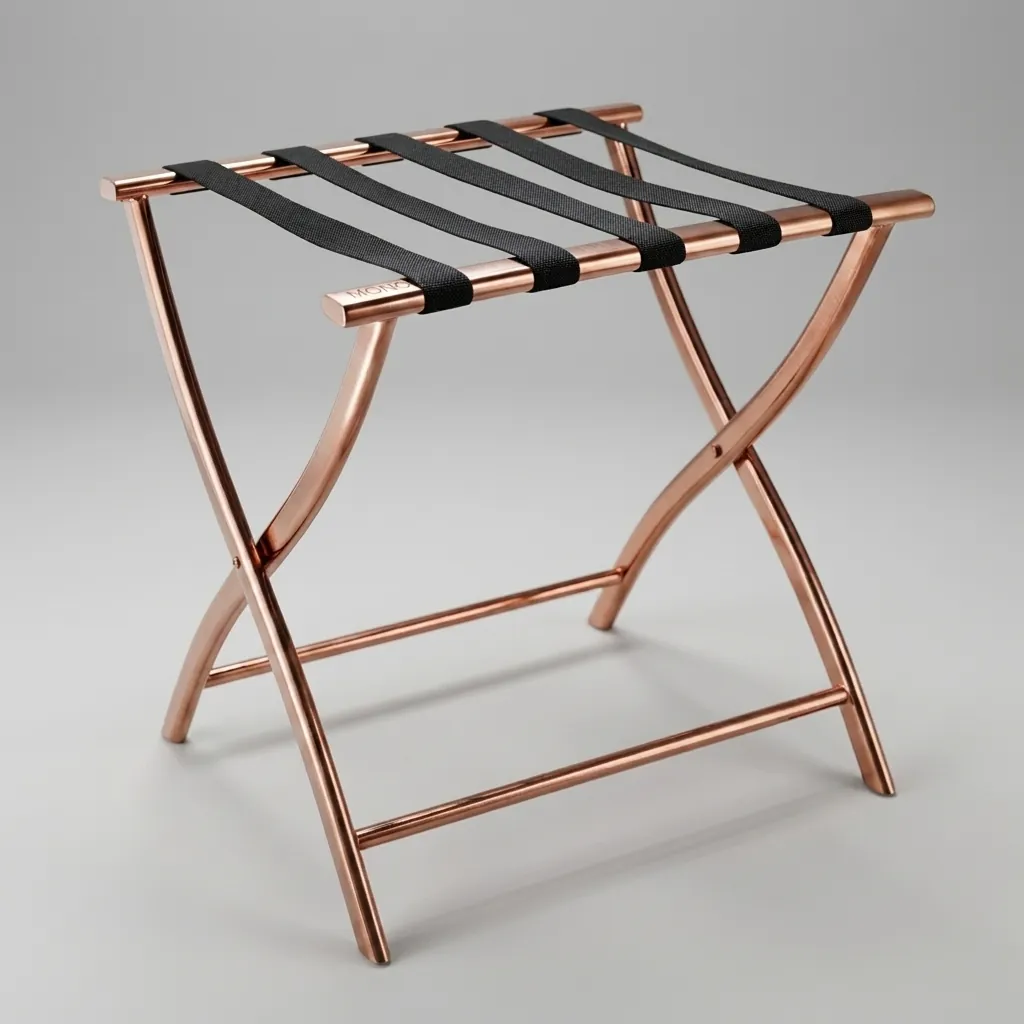 Stainless Steel Luggage Rack with 5 Straps [1038] — LGR-1038 (image 1)