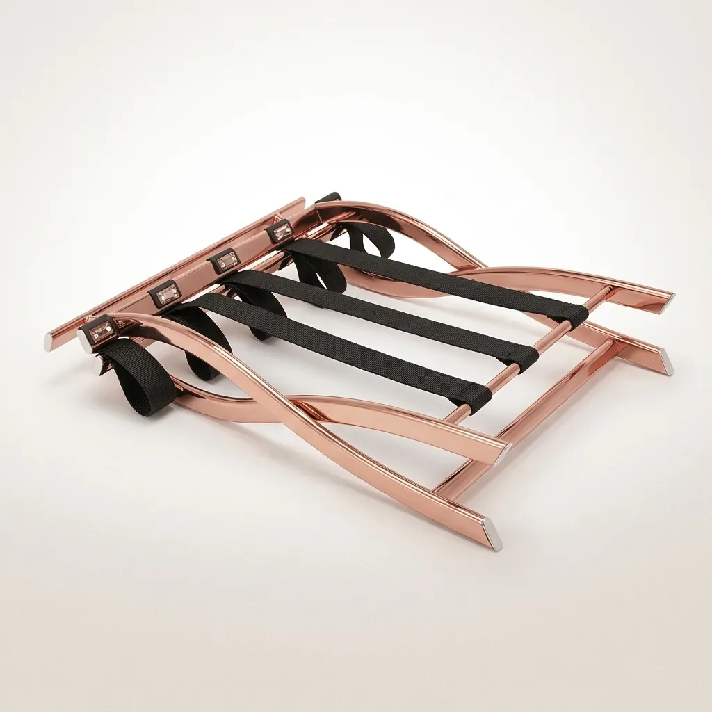Stainless Steel Luggage Rack with 5 Straps [1038] — LGR-1038 (image 4)