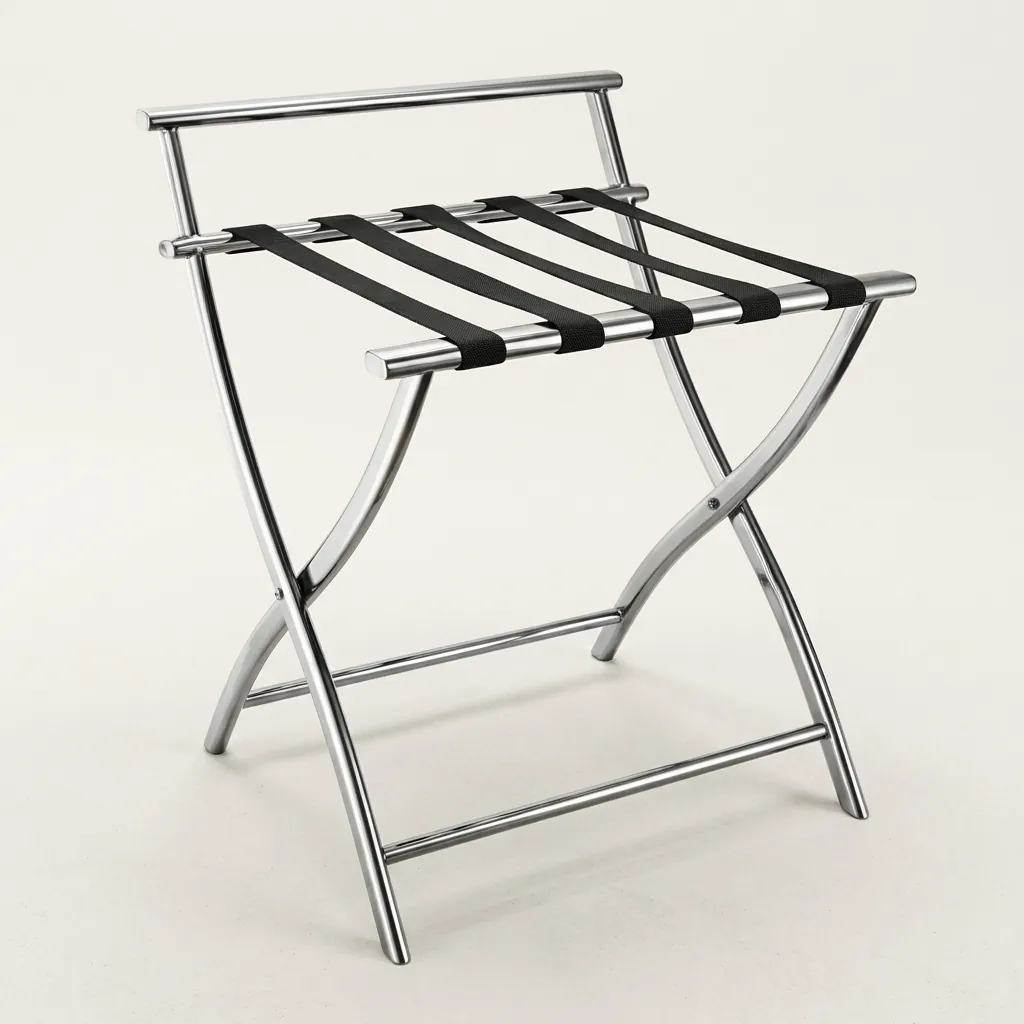 Stainless Steel Backrest Luggage Rack with 5 Straps [1039] — LGR-1039 (image 2)