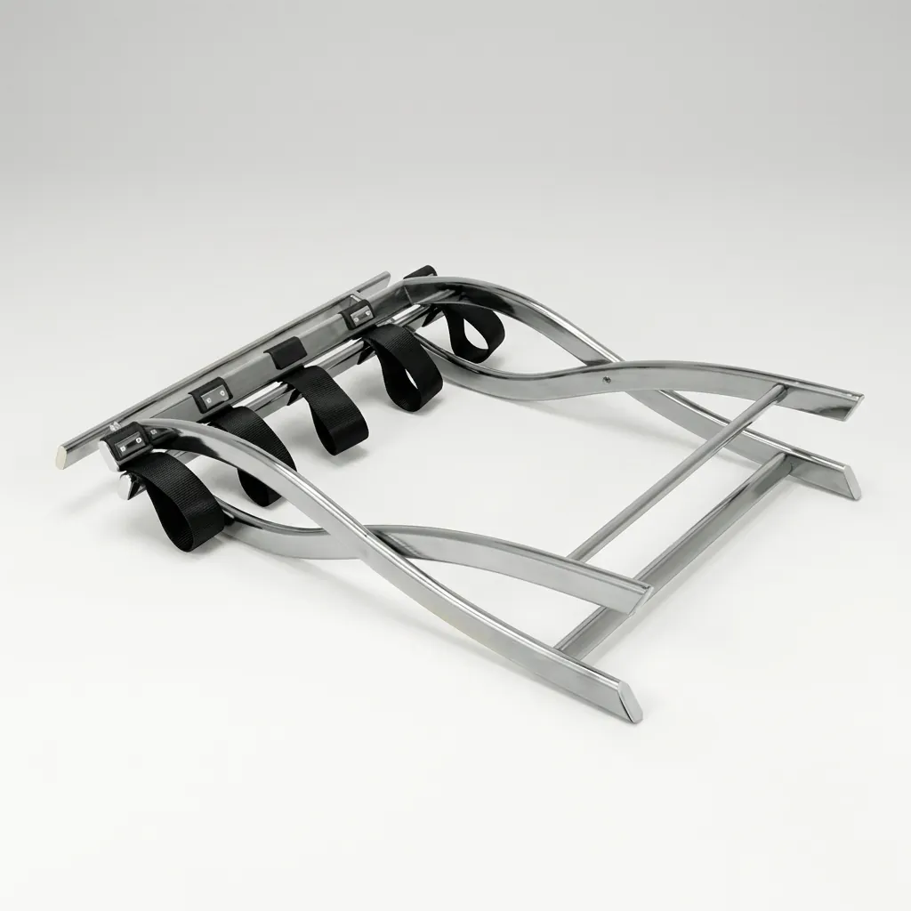 Stainless Steel Luggage Rack with 5 Straps [1040] — LGR-1040 (image 5)