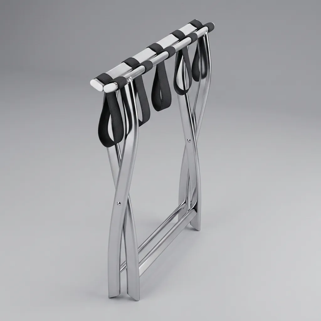 Stainless Steel Luggage Rack with 5 Straps [1040] — LGR-1040 (image 6)