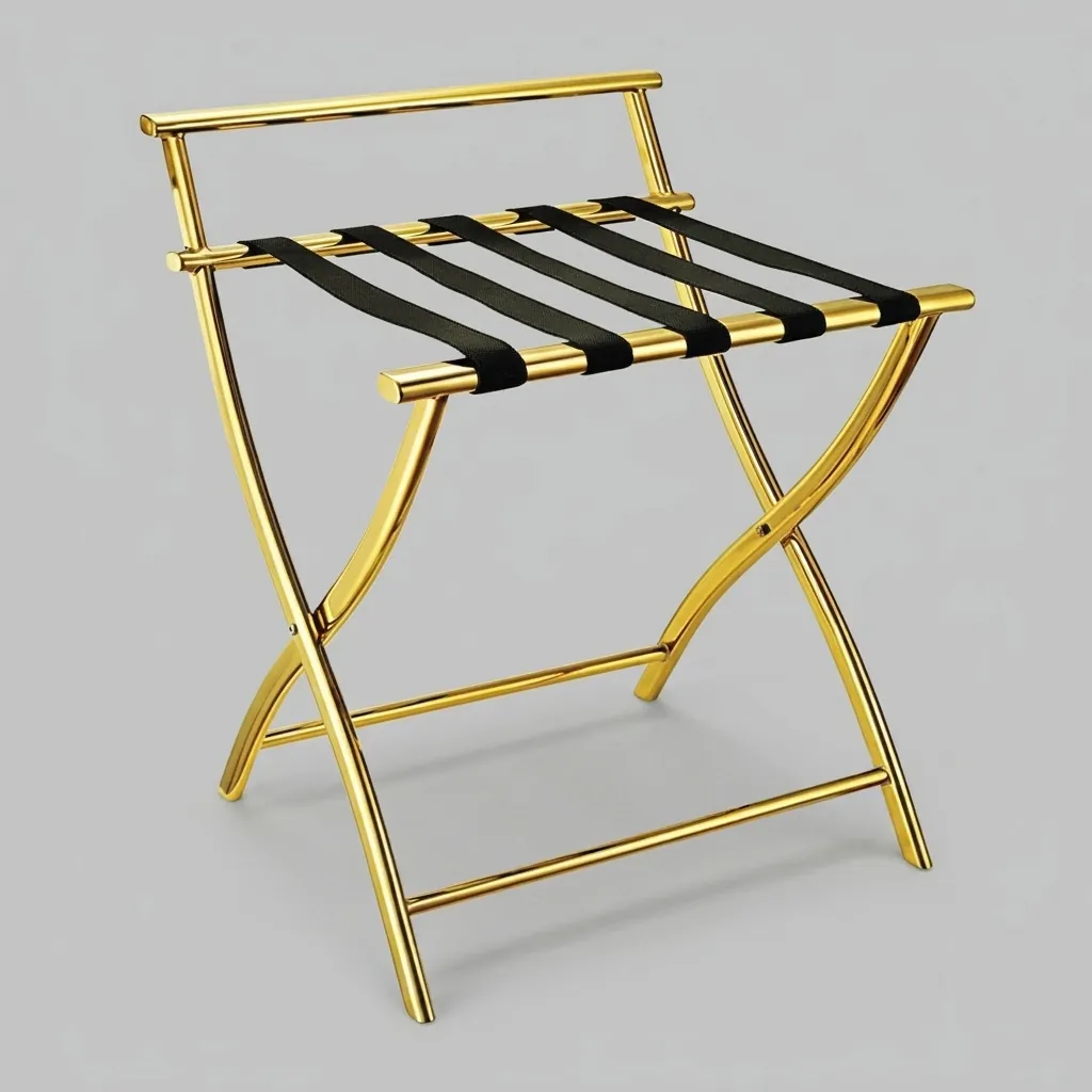 Stainless Steel Backrest Luggage Rack with 5 Straps [1041] — LGR-1041 (image 2)