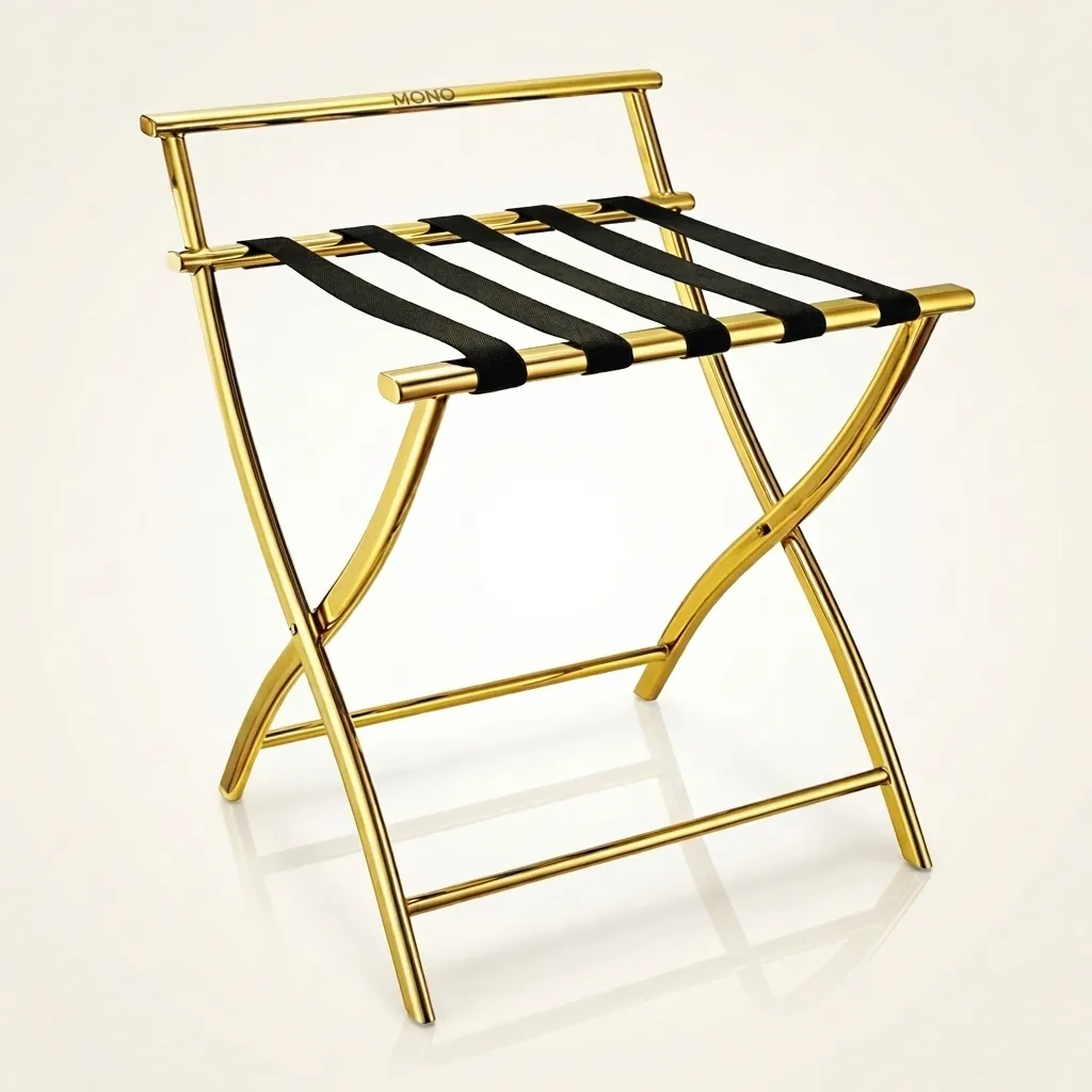 Stainless Steel Backrest Luggage Rack with 5 Straps [1041] — LGR-1041 (image 1)