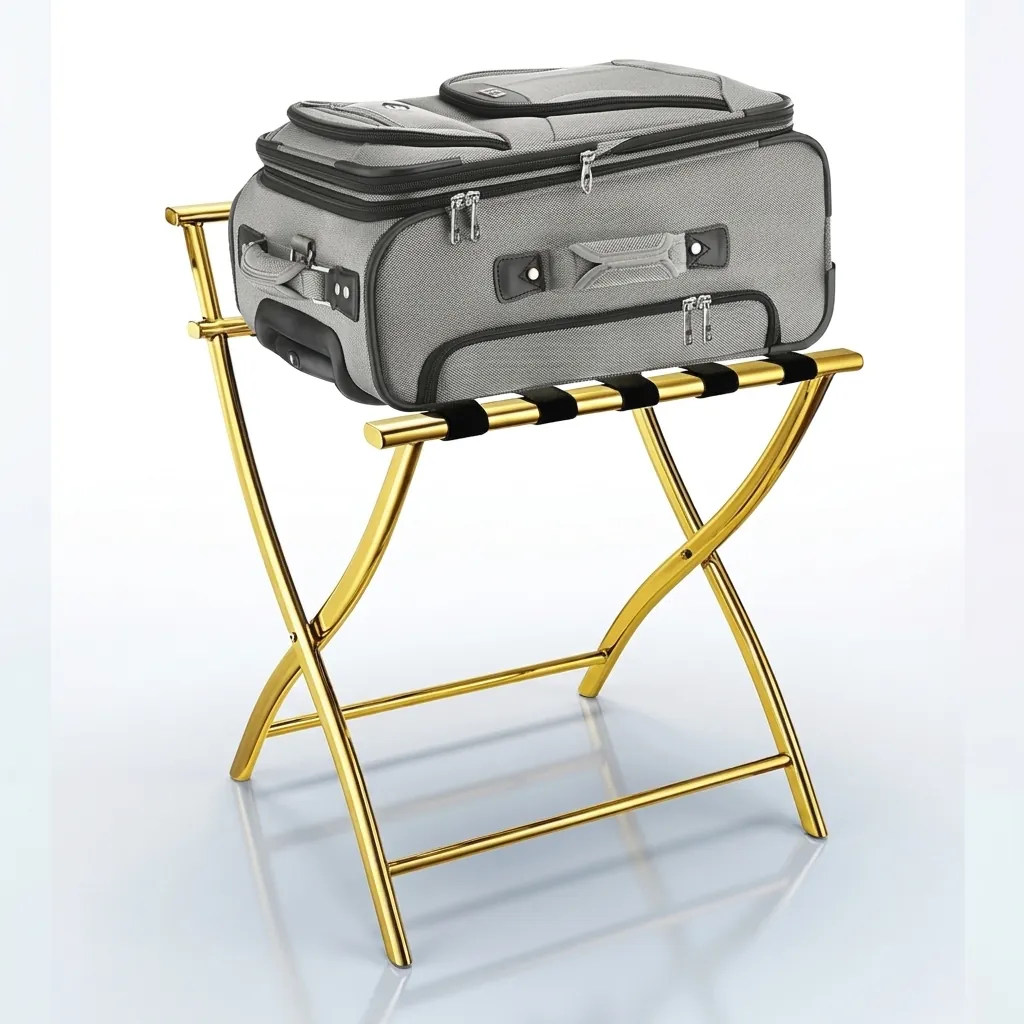 Stainless Steel Backrest Luggage Rack with 5 Straps [1041] — LGR-1041 (image 3)