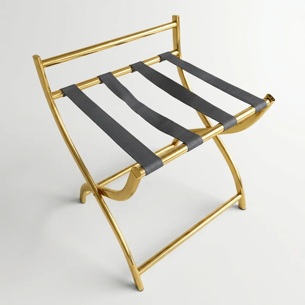 Stainless Steel Backrest Luggage Rack with 4 Straps [1043] — LGR-1043 (image 2)