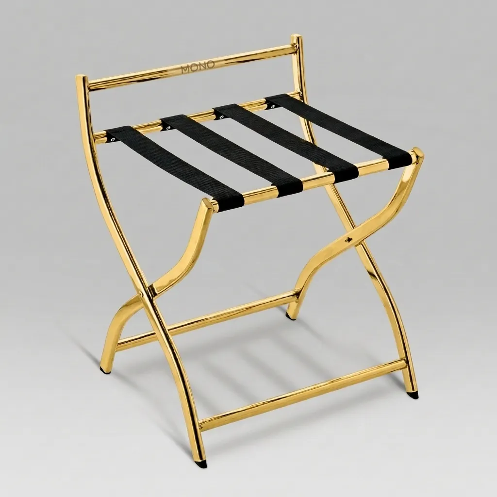 Stainless Steel Backrest Luggage Rack with 4 Straps [1043] — LGR-1043 (image 1)