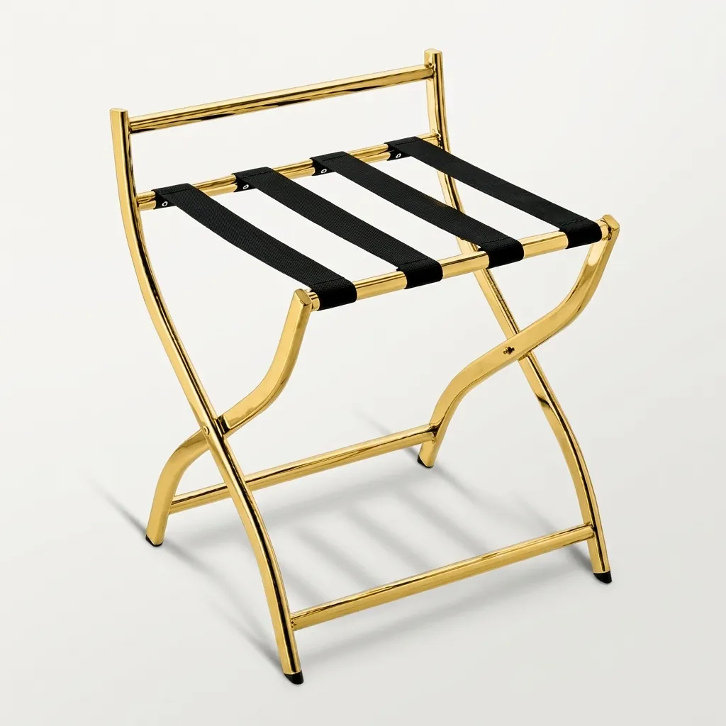 Stainless Steel Backrest Luggage Rack with 4 Straps [1043] — LGR-1043 (image 4)