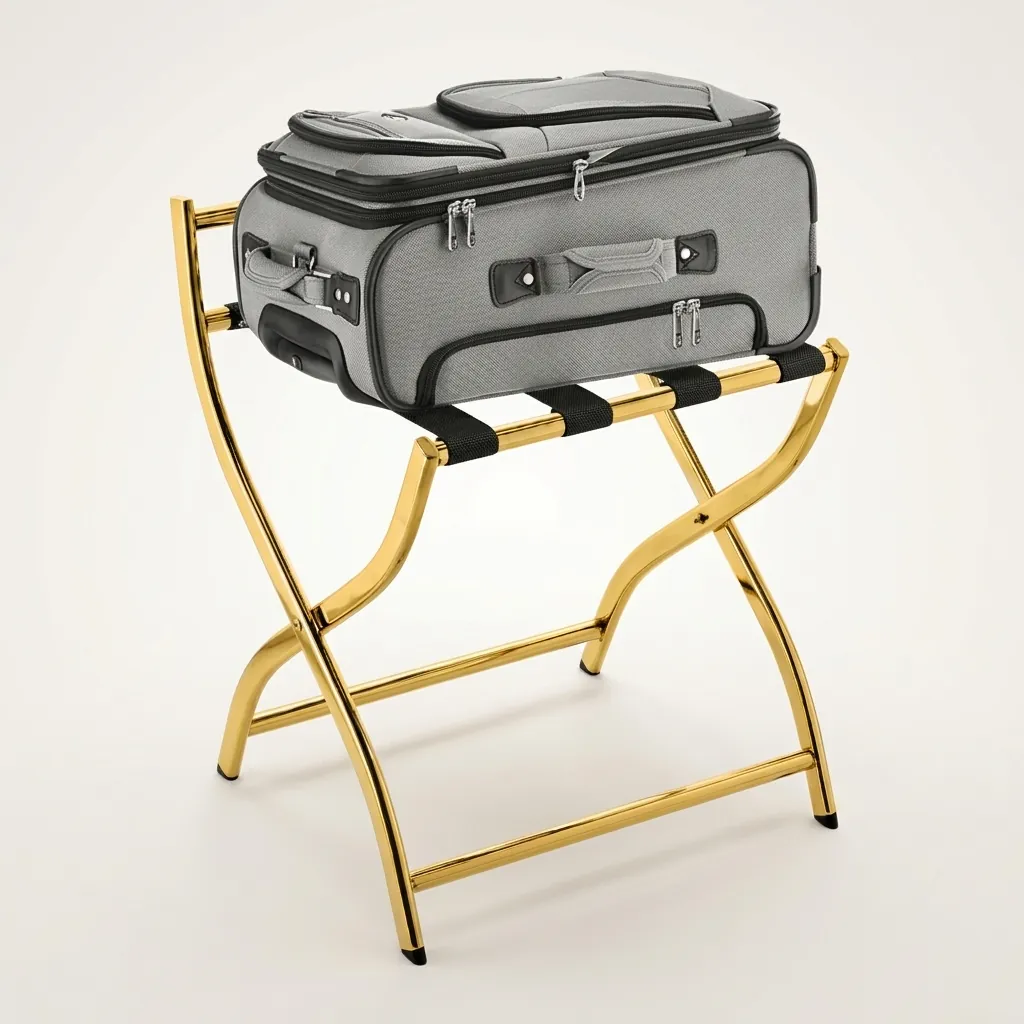 Stainless Steel Backrest Luggage Rack with 4 Straps [1043] — LGR-1043 (image 5)