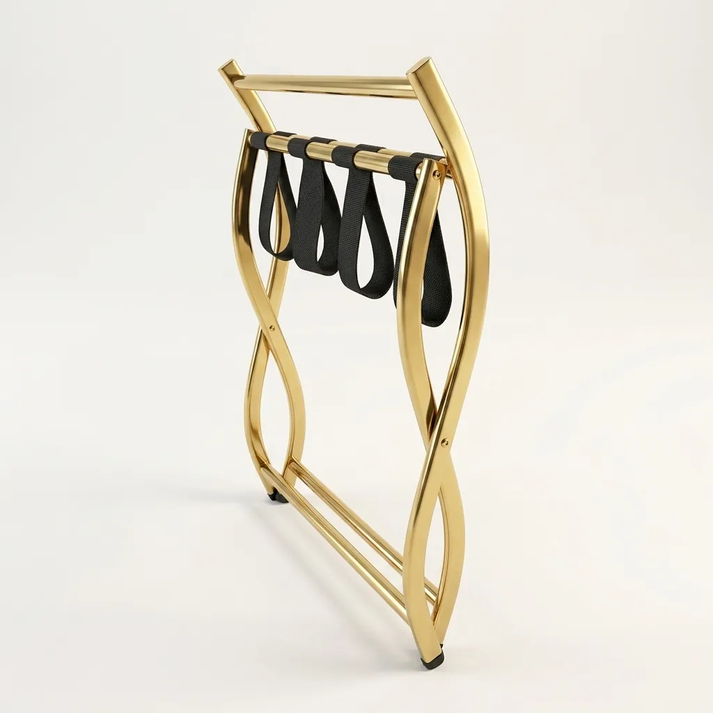 Stainless Steel Backrest Luggage Rack with 4 Straps [1043] — LGR-1043 (image 6)