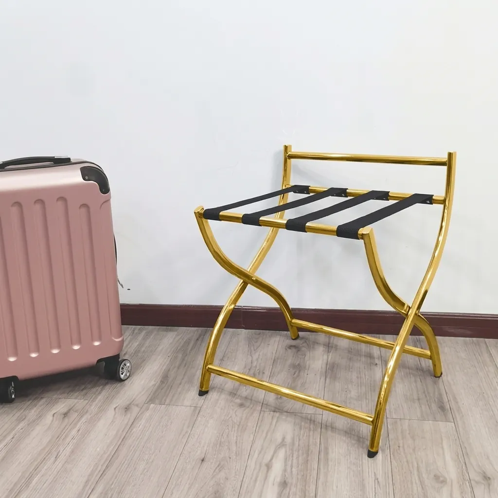 Stainless Steel Backrest Luggage Rack with 4 Straps [1043] — LGR-1043 (image 9)