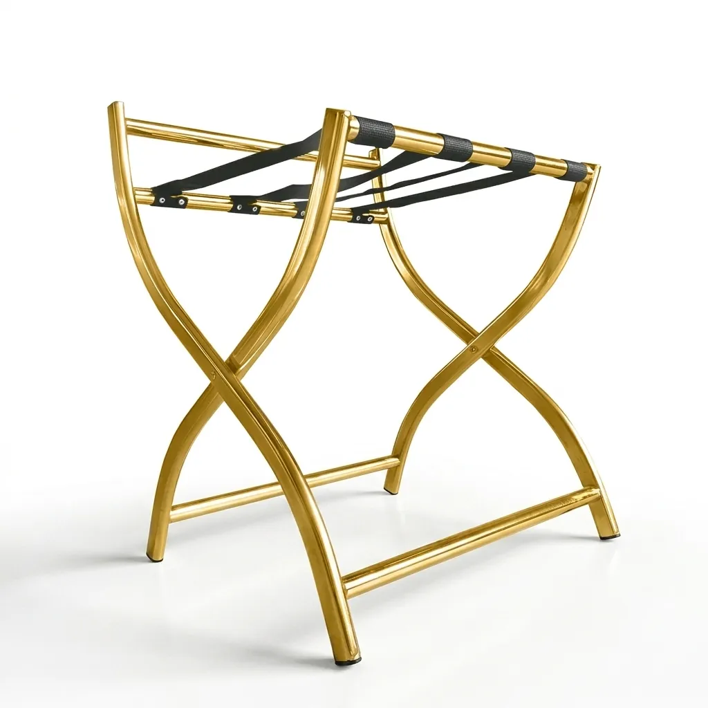 Stainless Steel Backrest Luggage Rack with 4 Straps [1043] — LGR-1043 (image 10)