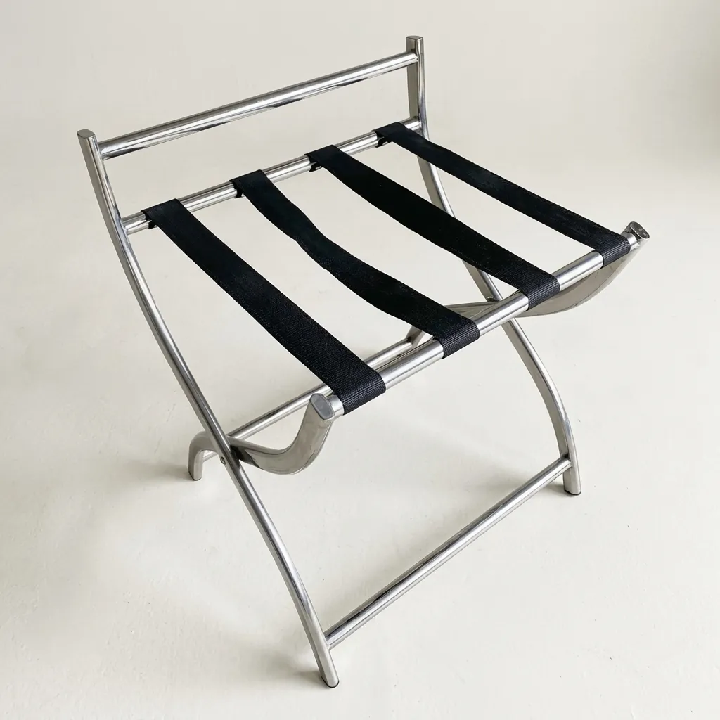 Stainless Steel Backrest Luggage Rack with 4 Straps [1044] — LGR-1044 (image 2)