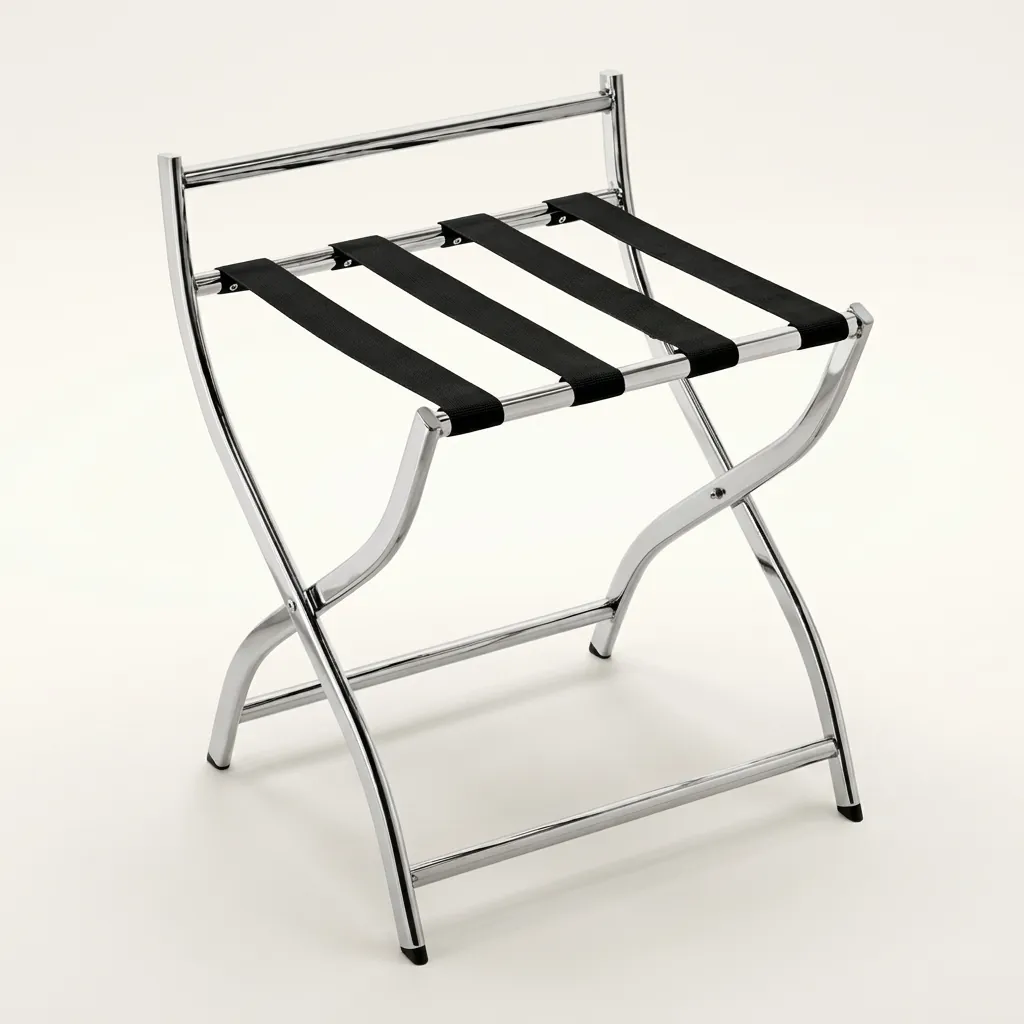 Stainless Steel Backrest Luggage Rack with 4 Straps [1044] — LGR-1044 (image 4)