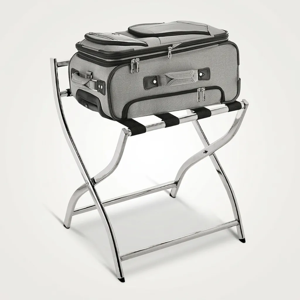 Stainless Steel Backrest Luggage Rack with 4 Straps [1044] — LGR-1044 (image 5)