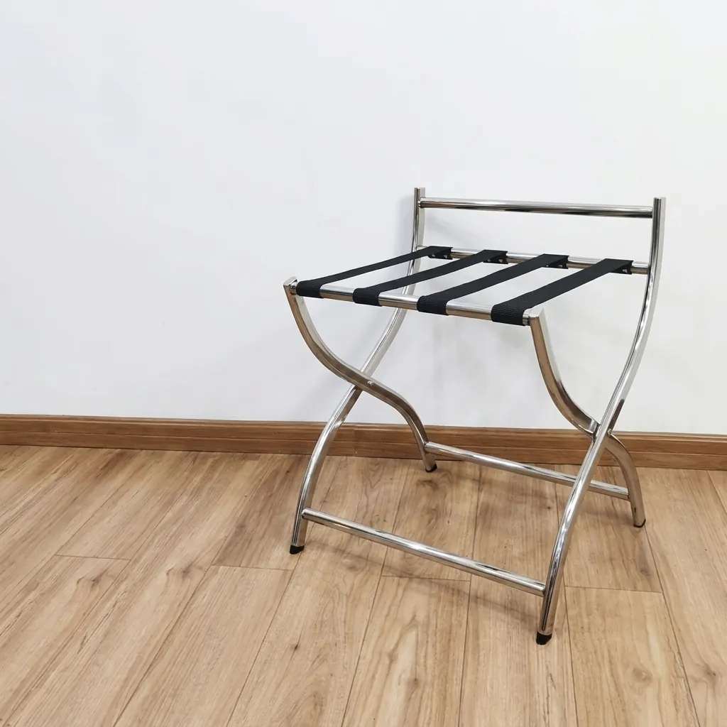 Stainless Steel Backrest Luggage Rack with 4 Straps [1044] — LGR-1044 (image 9)