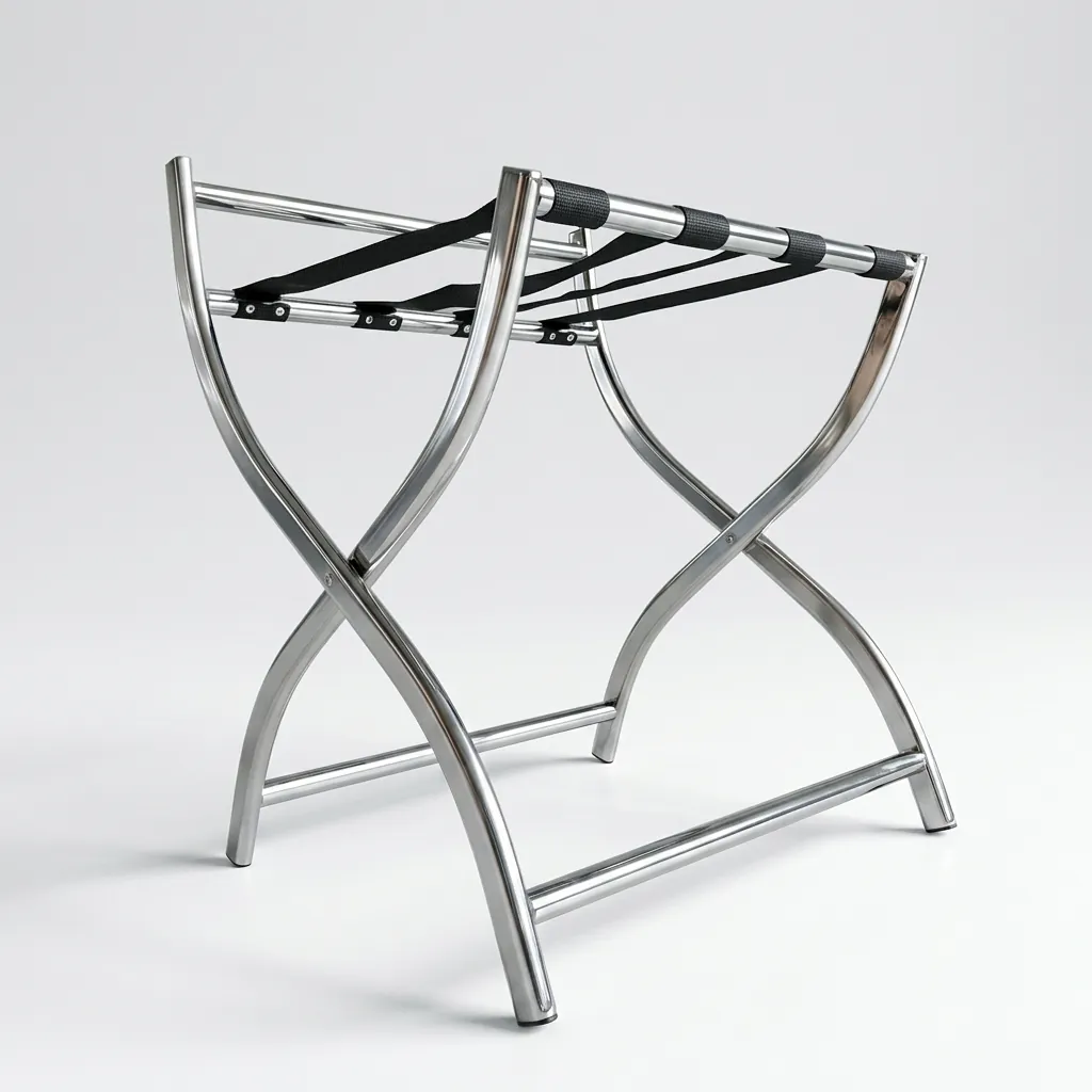 Stainless Steel Backrest Luggage Rack with 4 Straps [1044] — LGR-1044 (image 10)