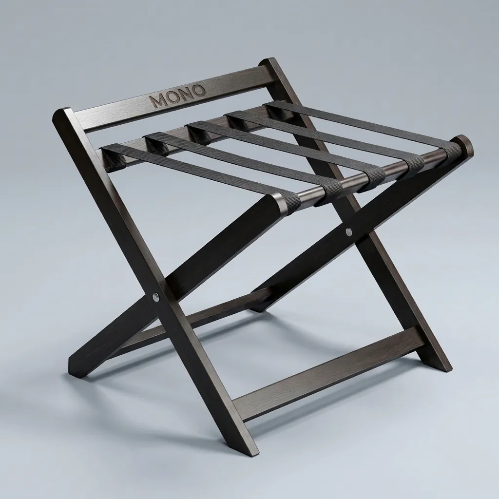 Wooden Luggage Rack With Backrest — LGR-1046 (image 1)