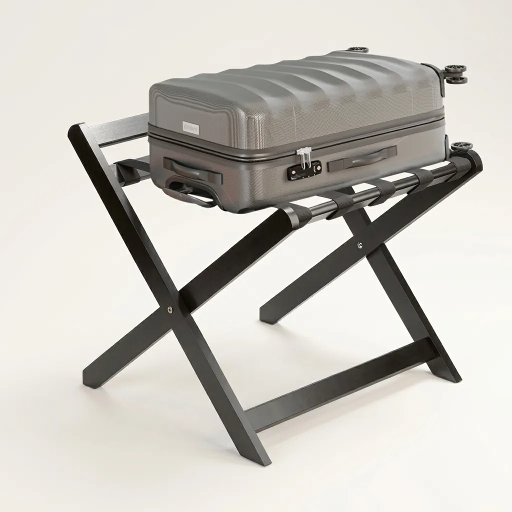 Wooden Luggage Rack With Backrest — LGR-1046 (image 3)