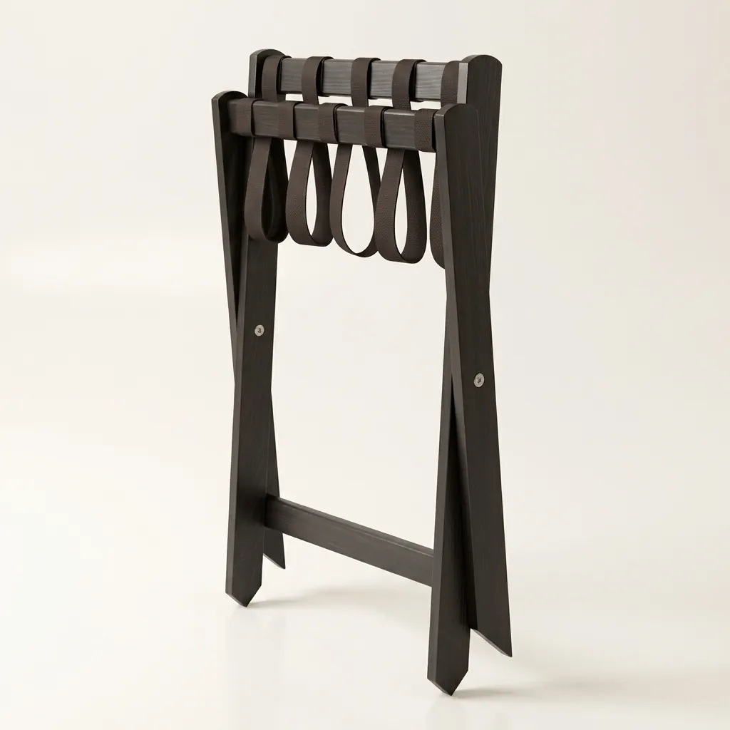 Wooden Luggage Rack With Backrest — LGR-1046 (image 4)