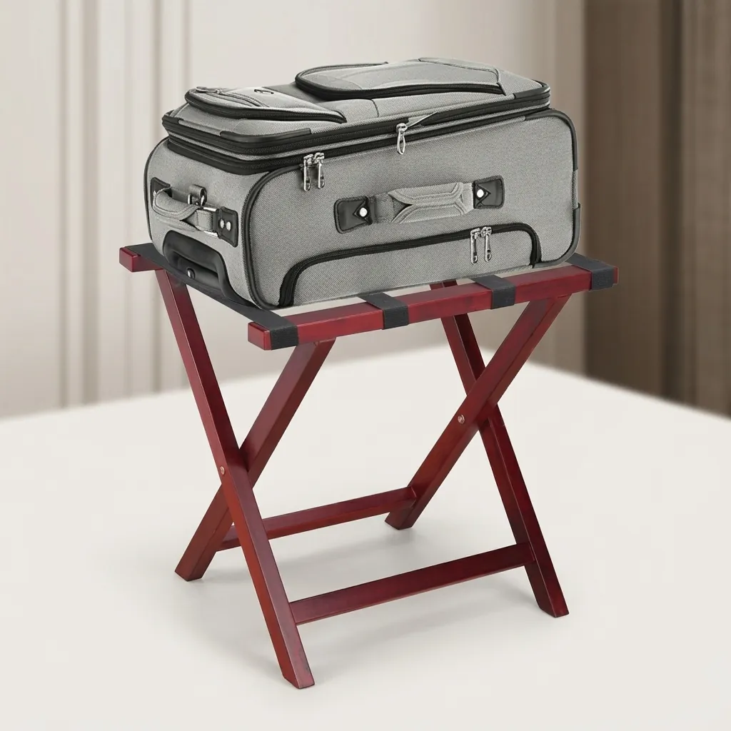 Wooden Luggage Rack Cherry — LGR-1048 (image 3)