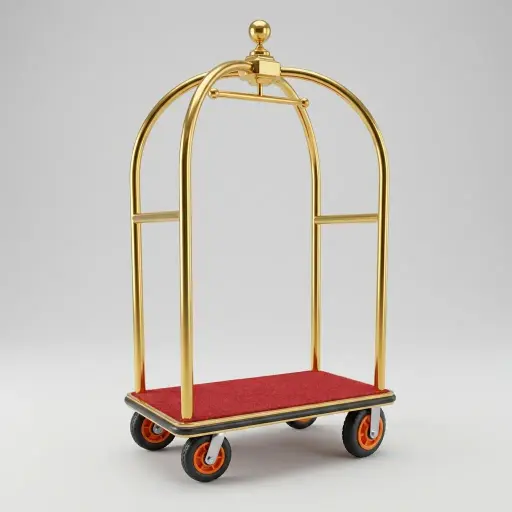 Stainless Steel Bellboy Luggage Trolley with 200kg Load [1024] — LGT-1024