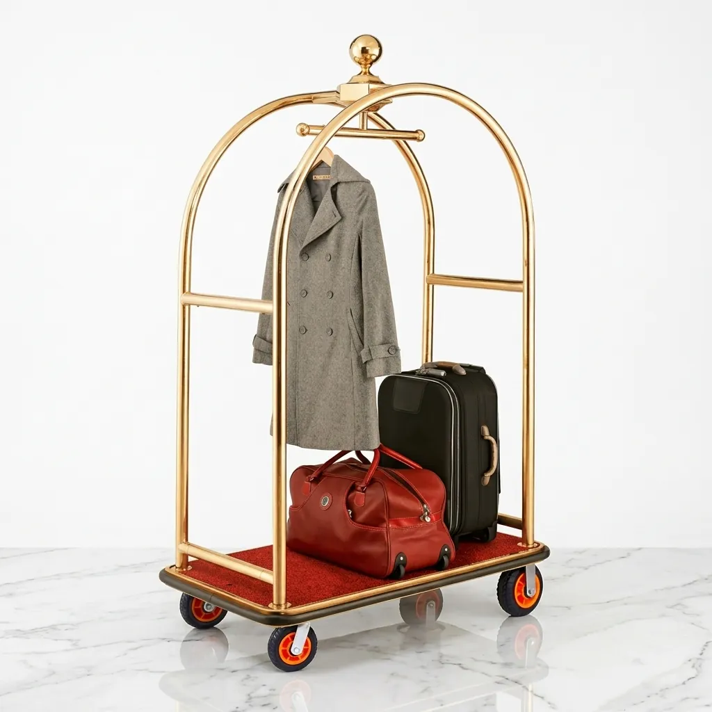 Stainless Steel Bellboy Luggage Trolley with 200kg Load [1024] — LGT-1024 (image 5)