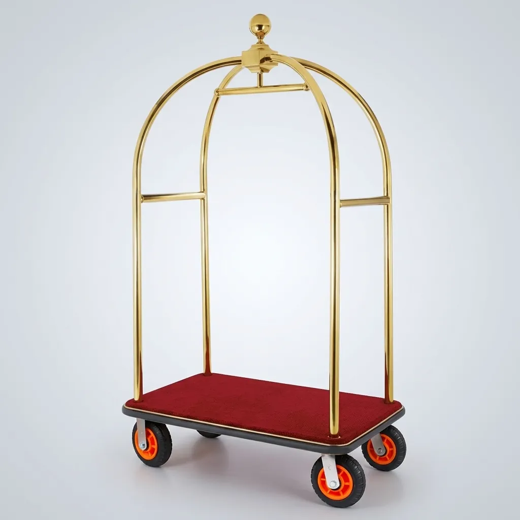 Stainless Steel Bellboy Luggage Trolley with 200kg Load [1024] — LGT-1024 (image 6)