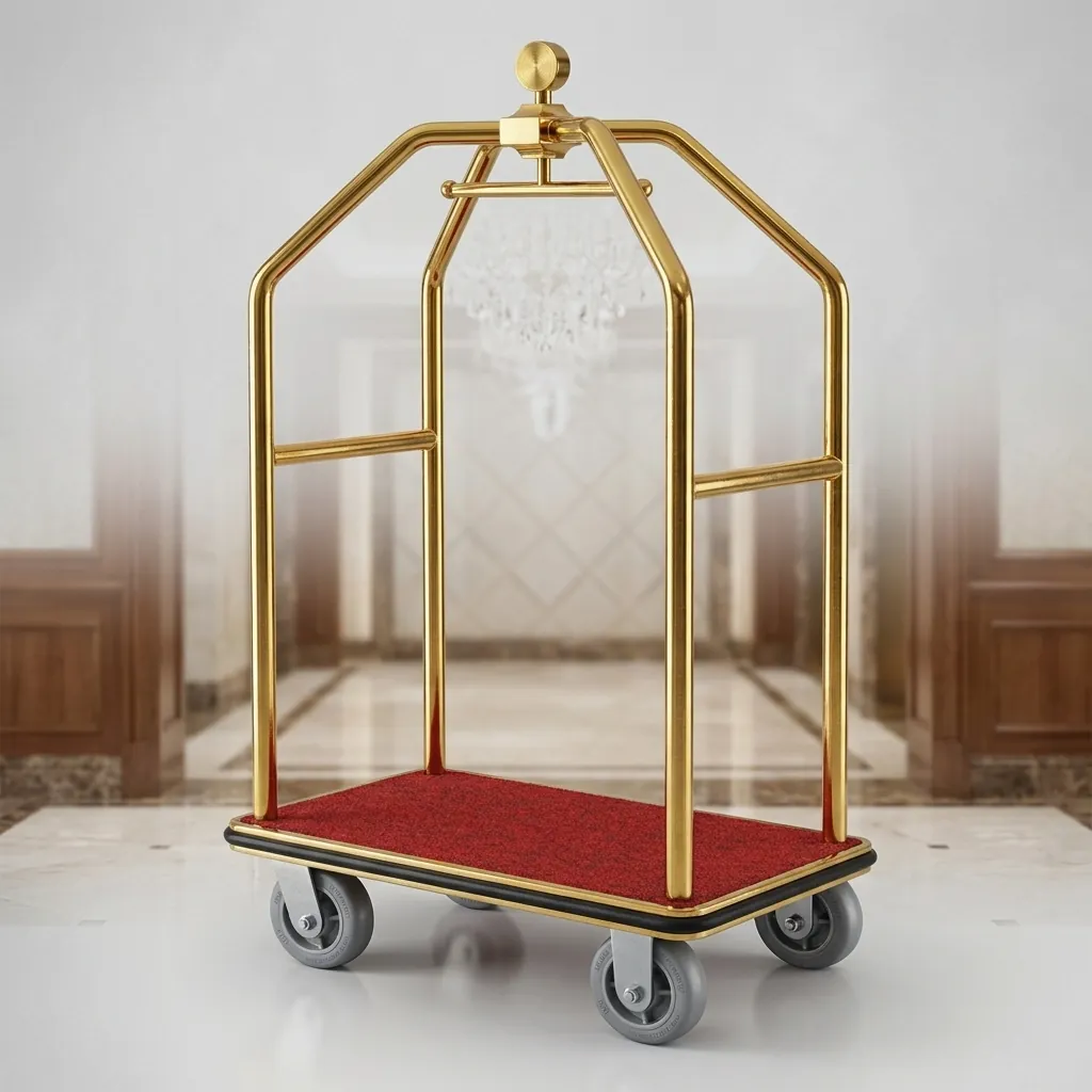 Stainless Steel Bellboy Luggage Trolley with 200kg Load [1025] — LGT-1025 (image 3)