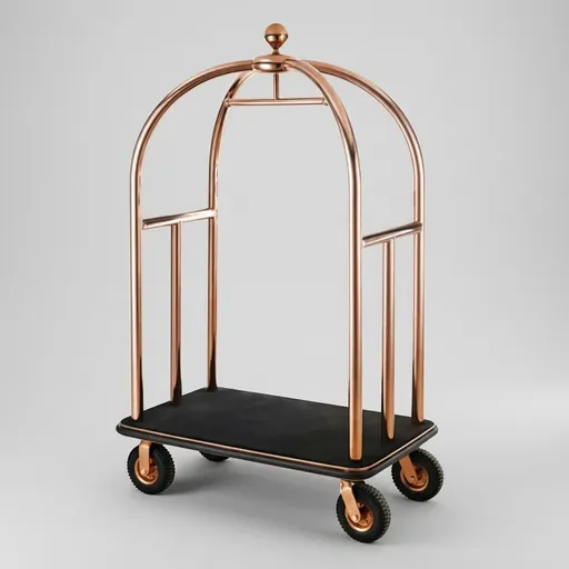 Stainless Steel Bellboy Luggage Trolley with 200kg Load [1027] — LGT-1027