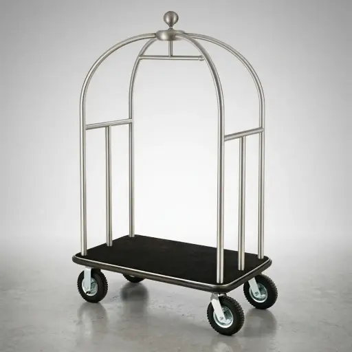 Stainless Steel Bellboy Luggage Trolley with 200kg Load [1028] — LGT-1028