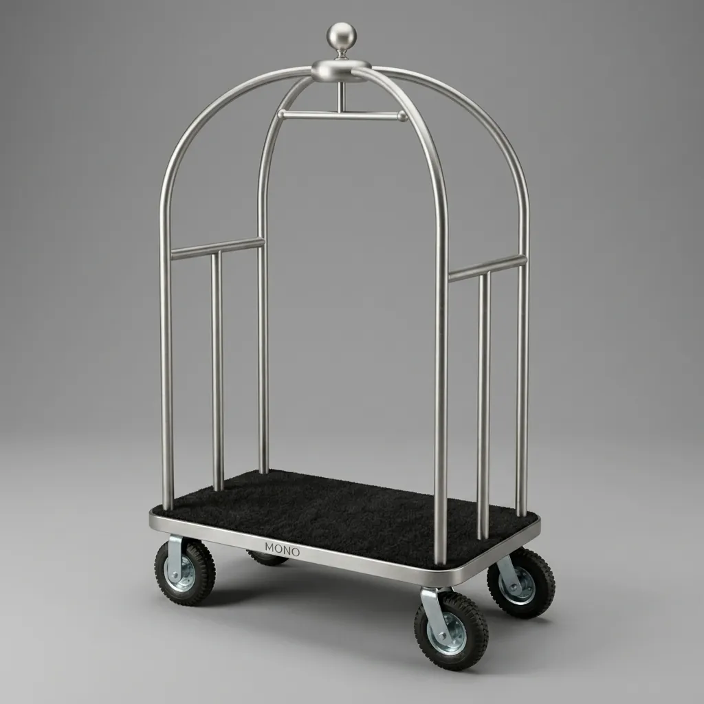 Stainless Steel Bellboy Luggage Trolley with 200kg Load [1029] — LGT-1029 (image 1)