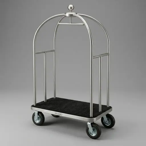 Stainless Steel Bellboy Luggage Trolley with 200kg Load [1029] — LGT-1029