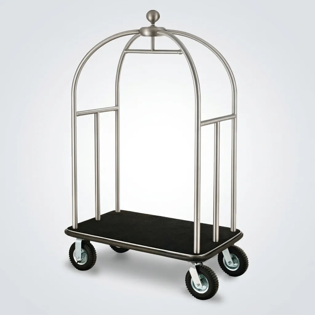 Stainless Steel Bellboy Luggage Trolley with 200kg Load [1029] — LGT-1029 (image 2)