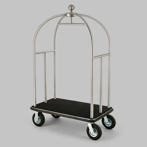 Stainless Steel Bellboy Luggage Trolley with 200kg Load [1029] — LGT-1029