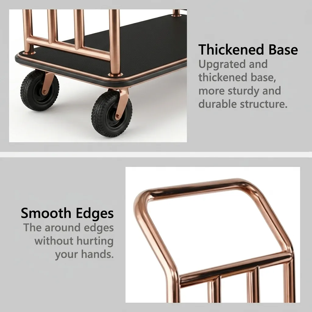 Stainless Steel Luggage Hand Truck with 200kg Load [1030] — LGT-1030 (image 5)