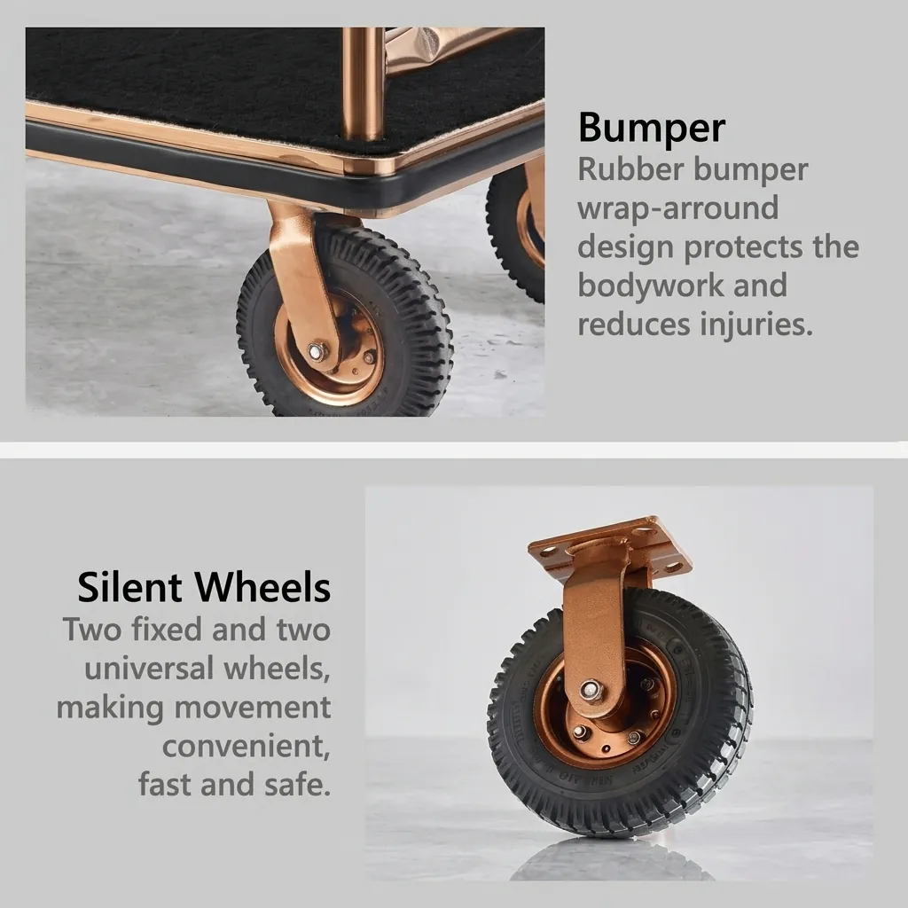 Stainless Steel Luggage Hand Truck with 200kg Load [1030] — LGT-1030 (image 6)