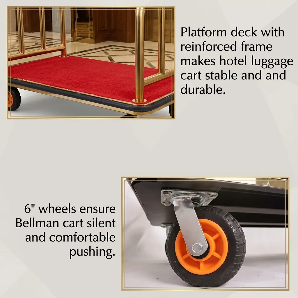 Stainless Steel Luggage Hand Truck with 200kg Load [1031] — LGT-1031 (image 4)