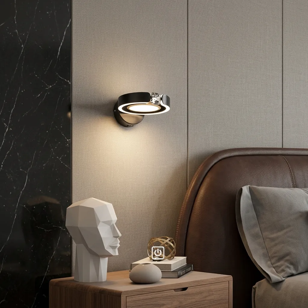 Rounded Rectangle Frameless LED Backlit Mirror with Touch Dimmer — LHM-1034 (image 2)