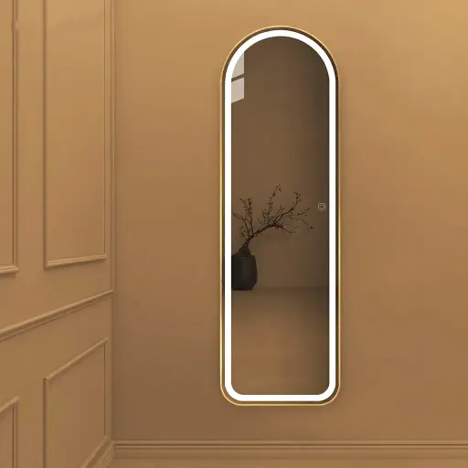 Arch Full-Length Framed LED Front-Light Mirror with Touch Dimmer [1067]