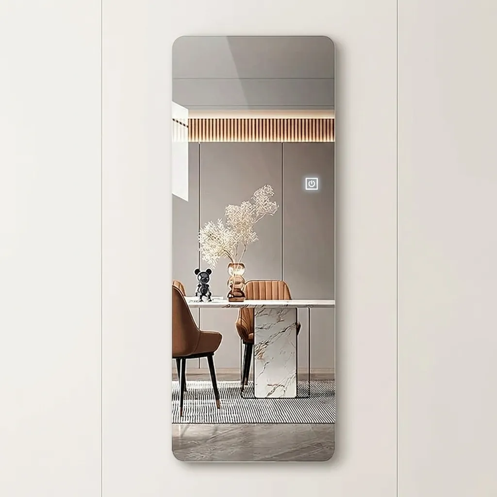 Round-Rect Full-Length Frameless Backlit Mirror with Touch Dimmer — LHM-1081 (image 2)