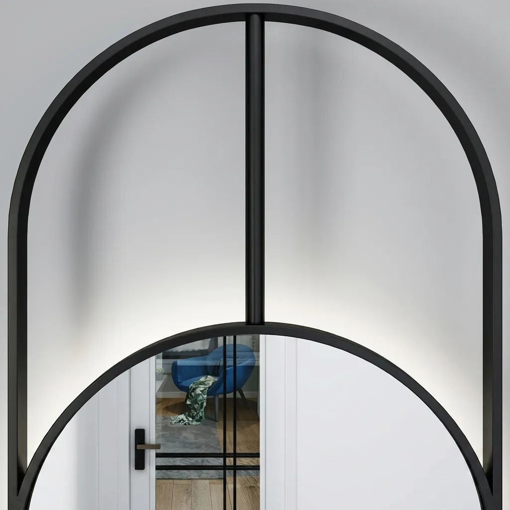 Oval Ceiling-Hung Framed LED Backlit Mirror with Touch Dimmer [1085] — LHM-1085 (image 9)