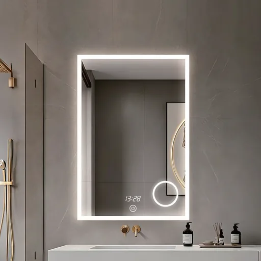 Portrait Acrylic Frame LED Bathroom Mirror — WLM-1080