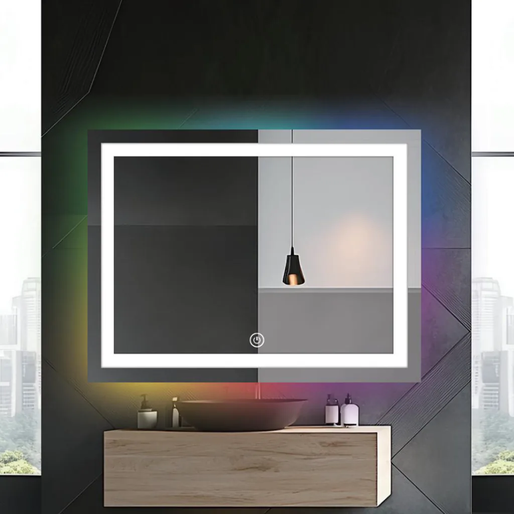 RGB Backlit Rectangle LED Bathroom Mirror — WLM-1081