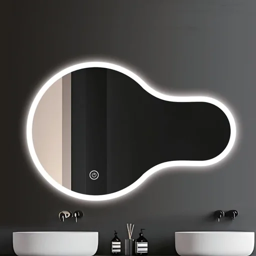 Gourd-Shaped LED Bathroom Mirror — WLM-1089