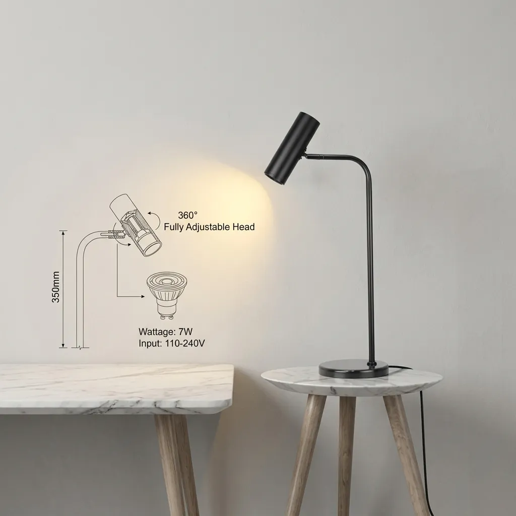 Adlustable Metal Table Lamp [1029] — LMP-1029 (image 3)