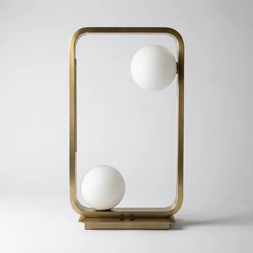 Open Frame Table Lamp with Glass Globes — LMP-1045