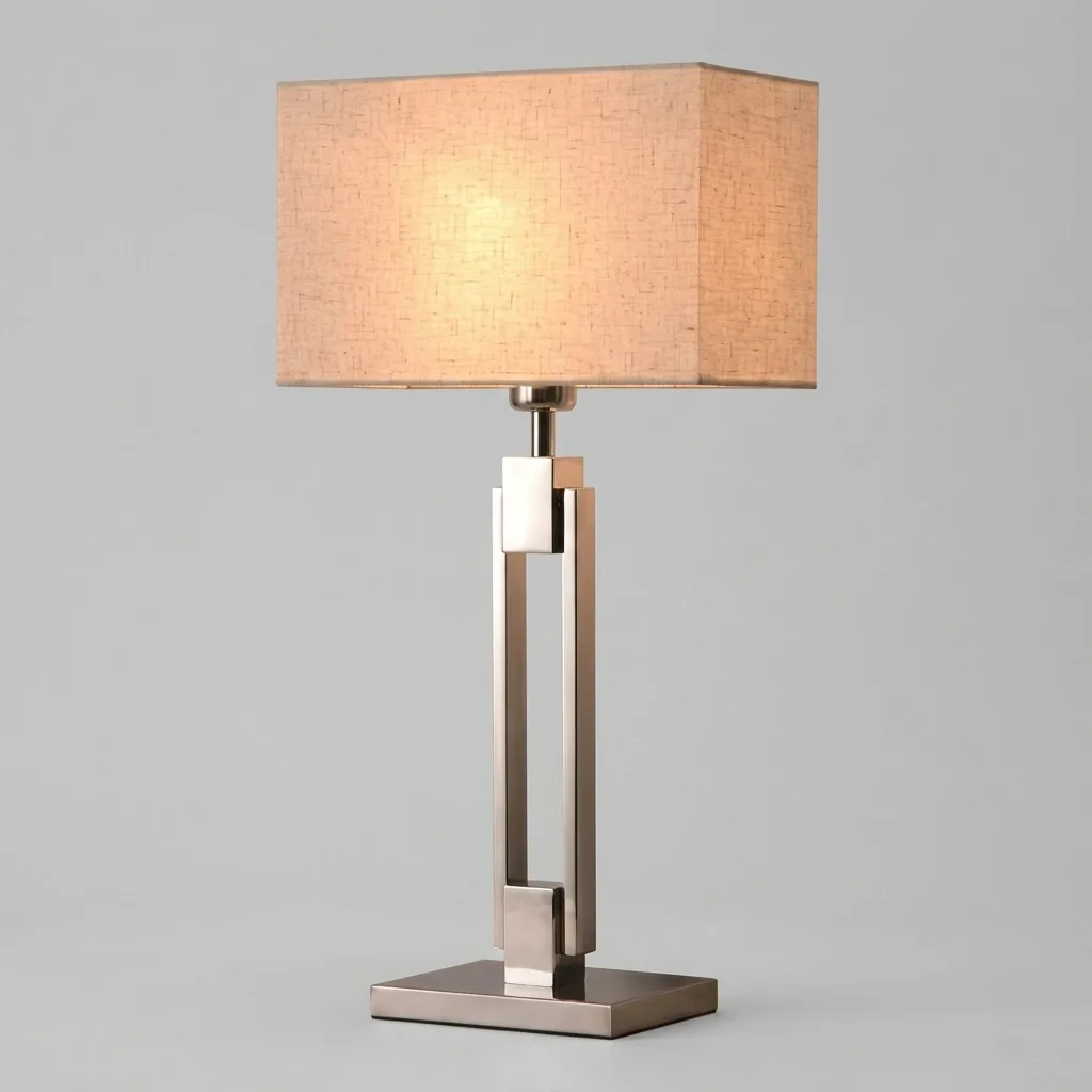Open Frame Fabric Shade Table Lamp — LMP-1050