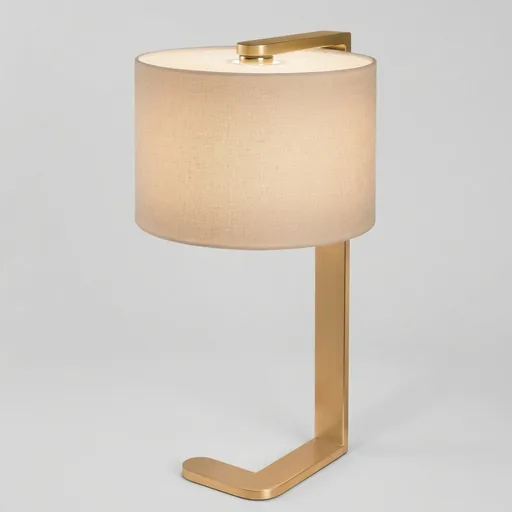 L-Base Drum Shade Table Lamp — LMP-1051
