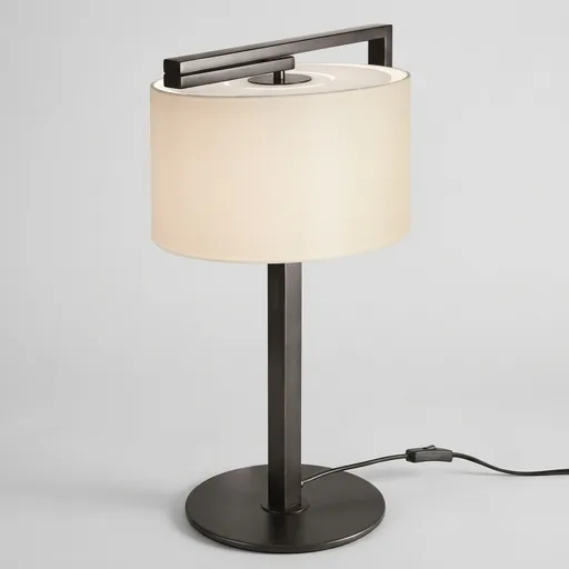 Offset Drum Shade Table Lamp — LMP-1052