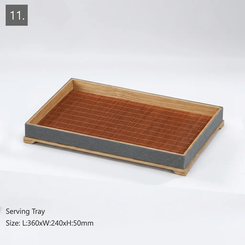 PU Leather 12-Piece Amenities Set with Amenities Tray With Single Drawer [1024]… (image 2)